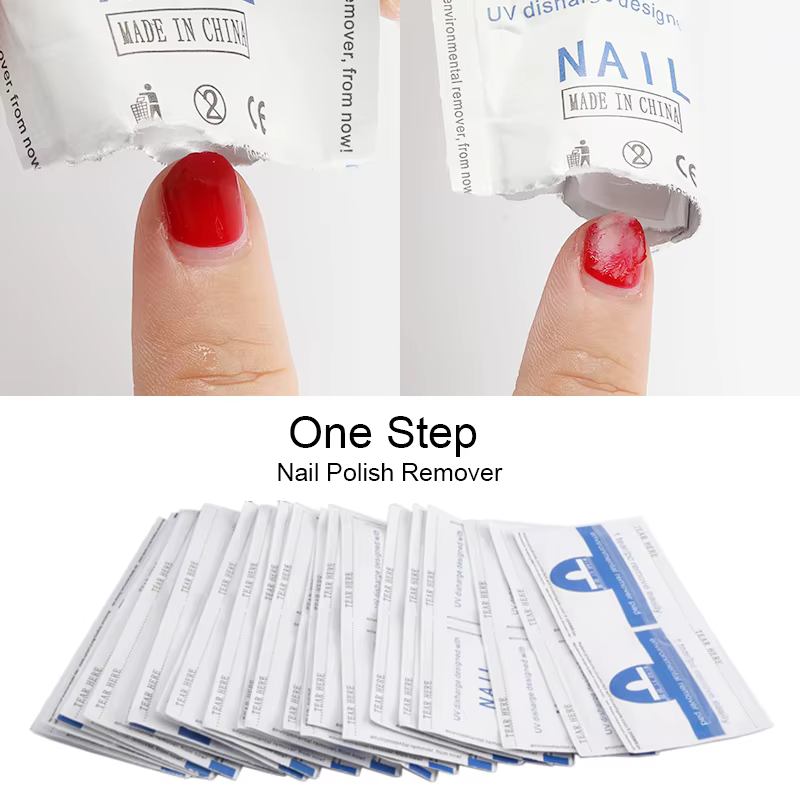 200 pièces/boîte dissolvant de vernis à ongles Gel lingettes serviettes dégraissantes nettoyant Nail Art UV Gel