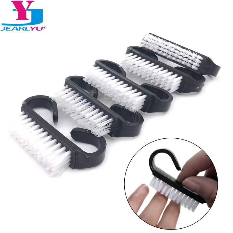 Nouveau Kit de 10 Pinceaux Noirs Professionnels pour le Nettoyage des Ongles