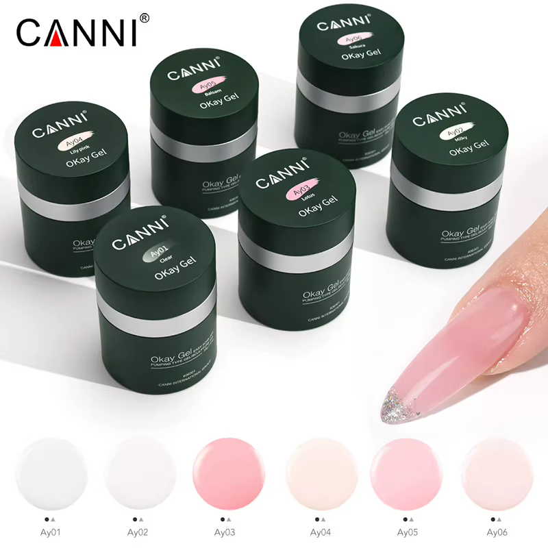 CANNI 30g Ok Gel Extension UV Construction Gel couleur rose chair Gel pompe à Air facile à appliquer tremper UV LED vernis Sculpture Gel