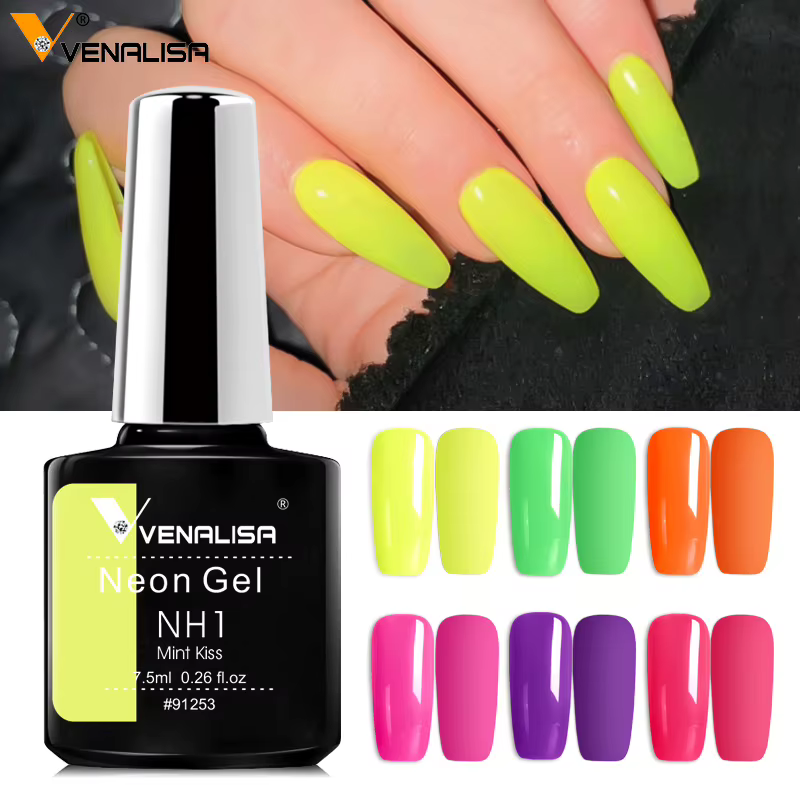 Venalisa nouveau 7.5ml néon Gel Nail Art manucure tremper Camouflage naturel couleur nue Silicone vernis à ongles laque