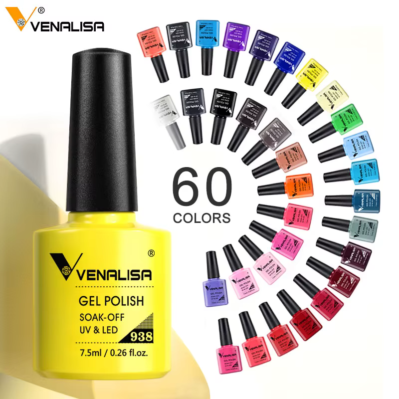 Venalisa 7.5ml vernis à ongles Gel 60 couleurs paillettes couleur