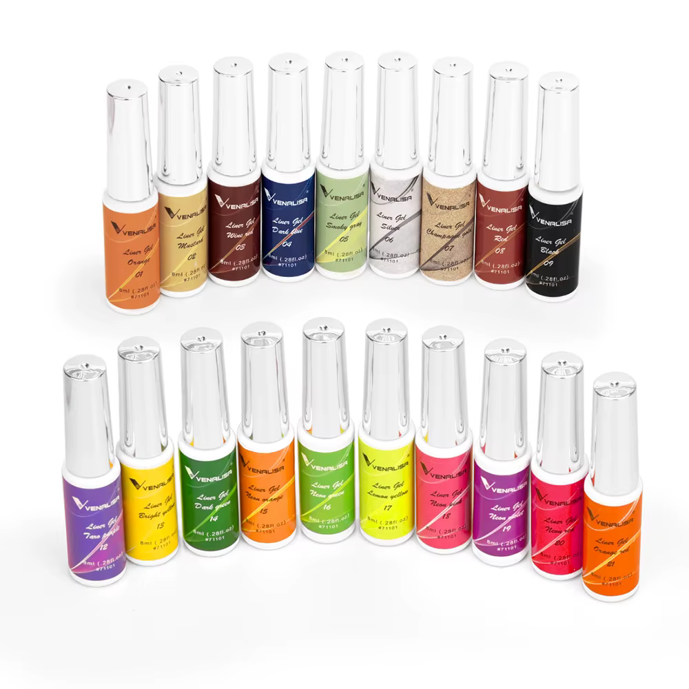 Venalisa Liner Gel 8ml vernis à ongles français UV LED peinture Gel Nail Art Design magnifique paillettes couleur