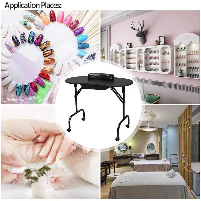 Table de manucure professionnelle pliable-bureau de Salon