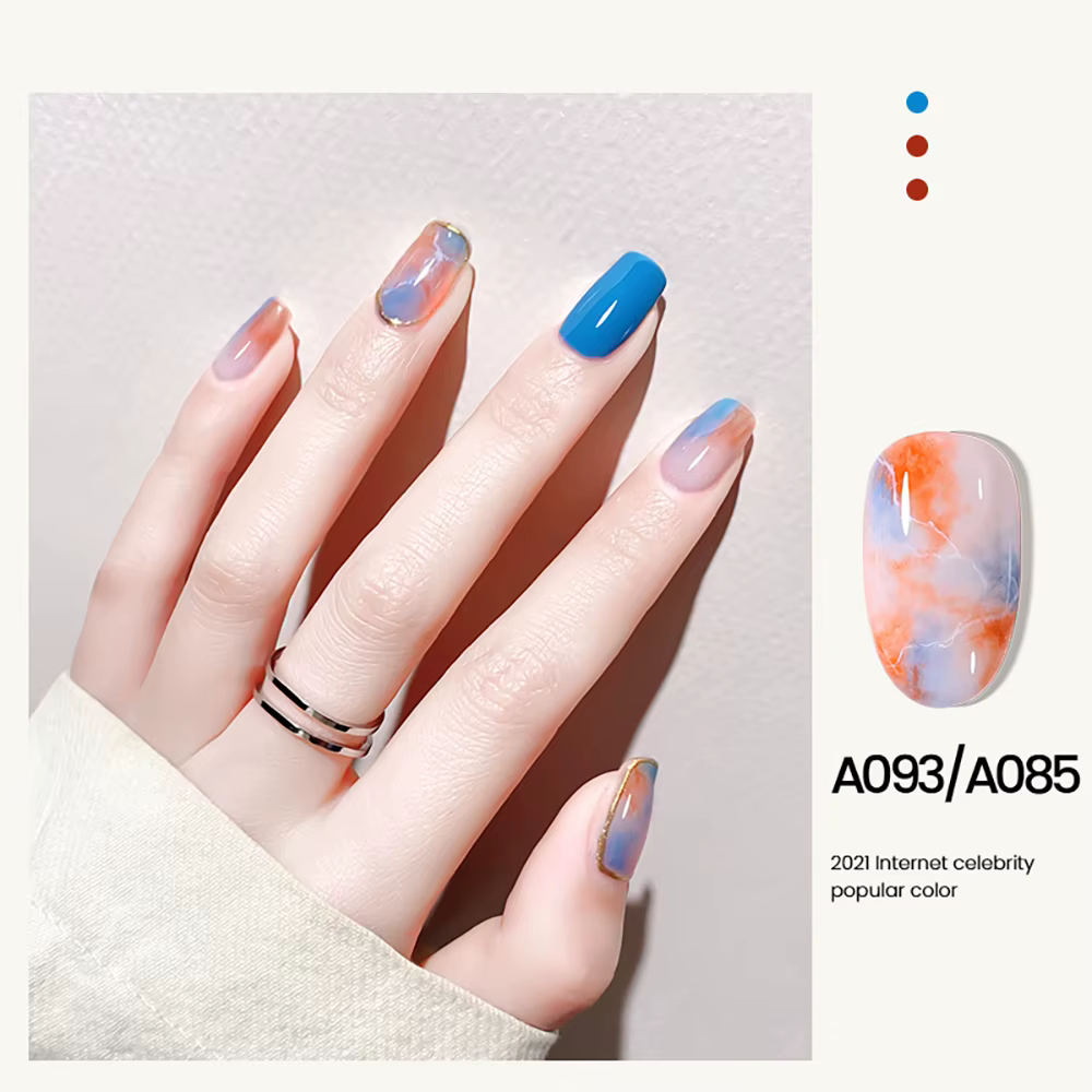 MAYCHAO Gel Polish Transparent Effet Marbre Dégradé pour Ongles