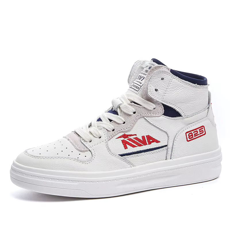 Chaussures montantes blanches en cuir, version coréenne de la marée rouge net, automne et hiver 2020