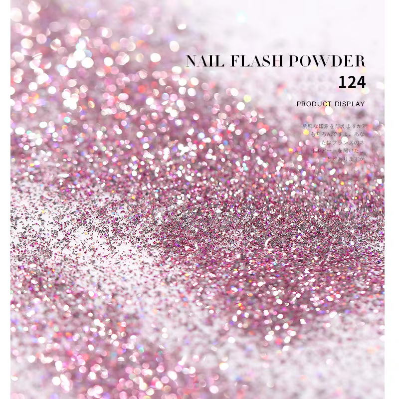Nail Art bricolage nouvelle poudre de platine chaude 3D mélangée 8 couleurs ensembles de poussière d'ongle paillettes