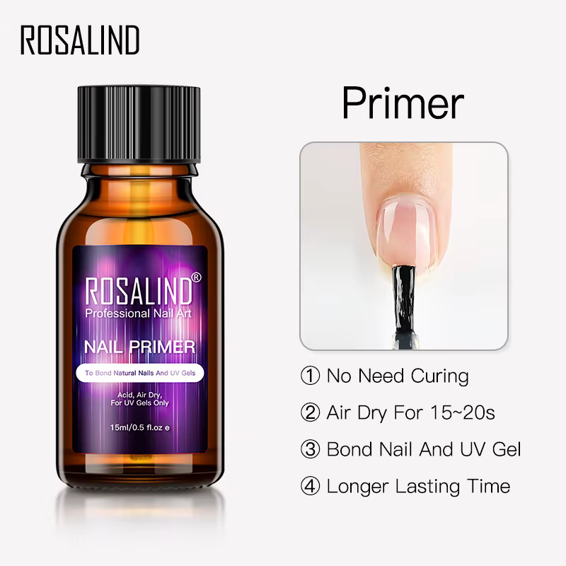 ROSALIND 15ML déshydrateur d'ongle Gel vernis apprêt à ongles pas besoin de durcissement à l'air sec