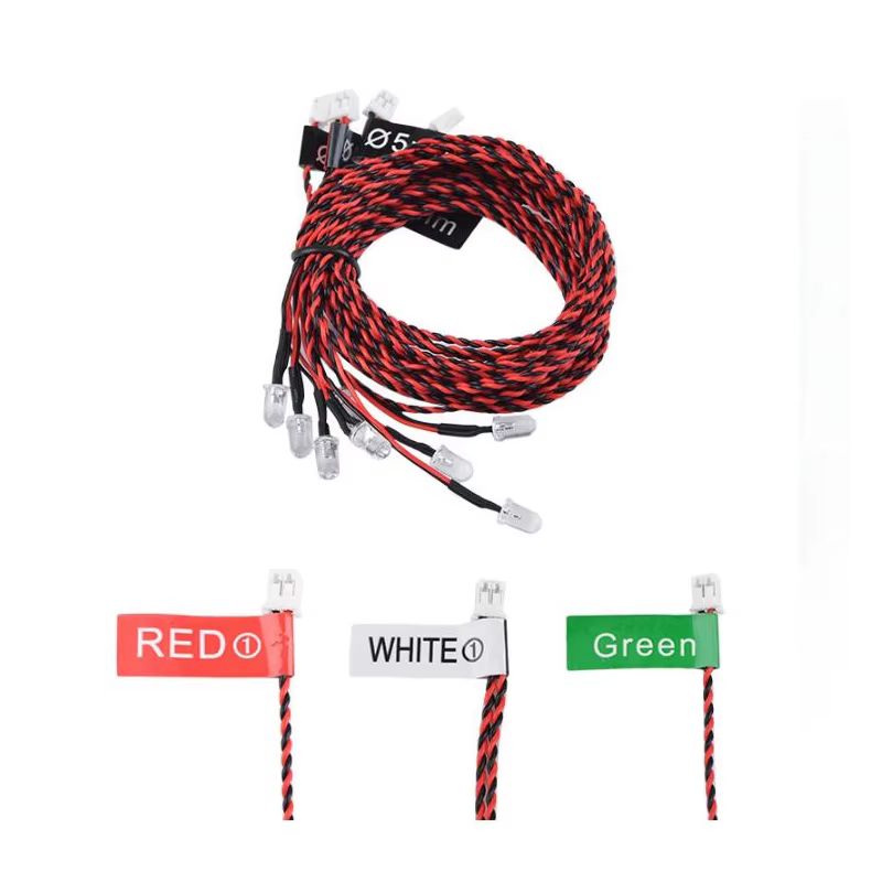 Kit de système d'éclairage RC 8 LED, lumières clignotantes de Simulation avec boîte de commande, accessoires RC pour avion hélicoptère RC