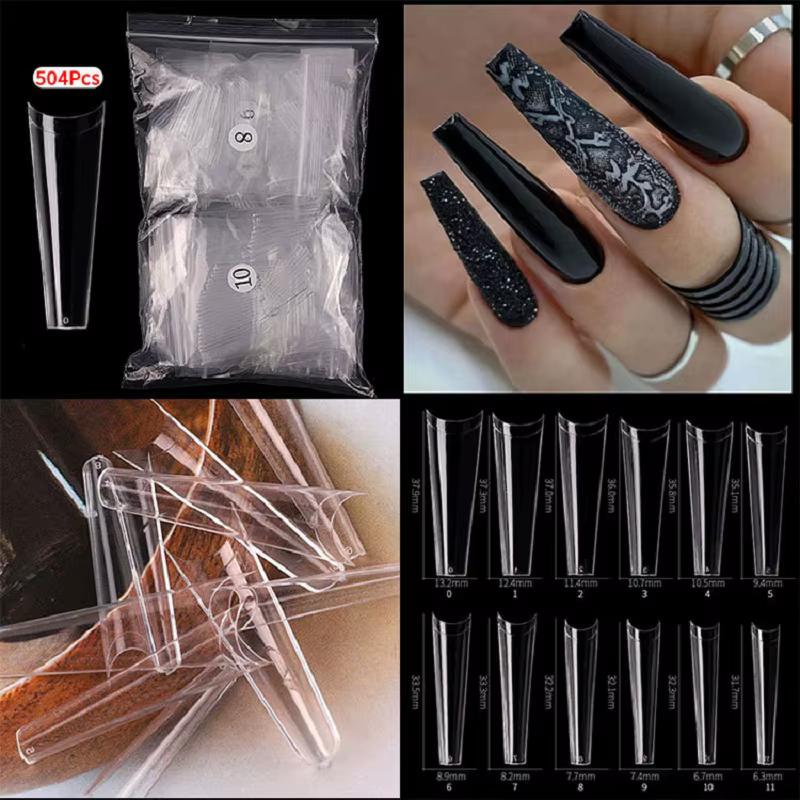 Faux-ongles en forme de cercueil