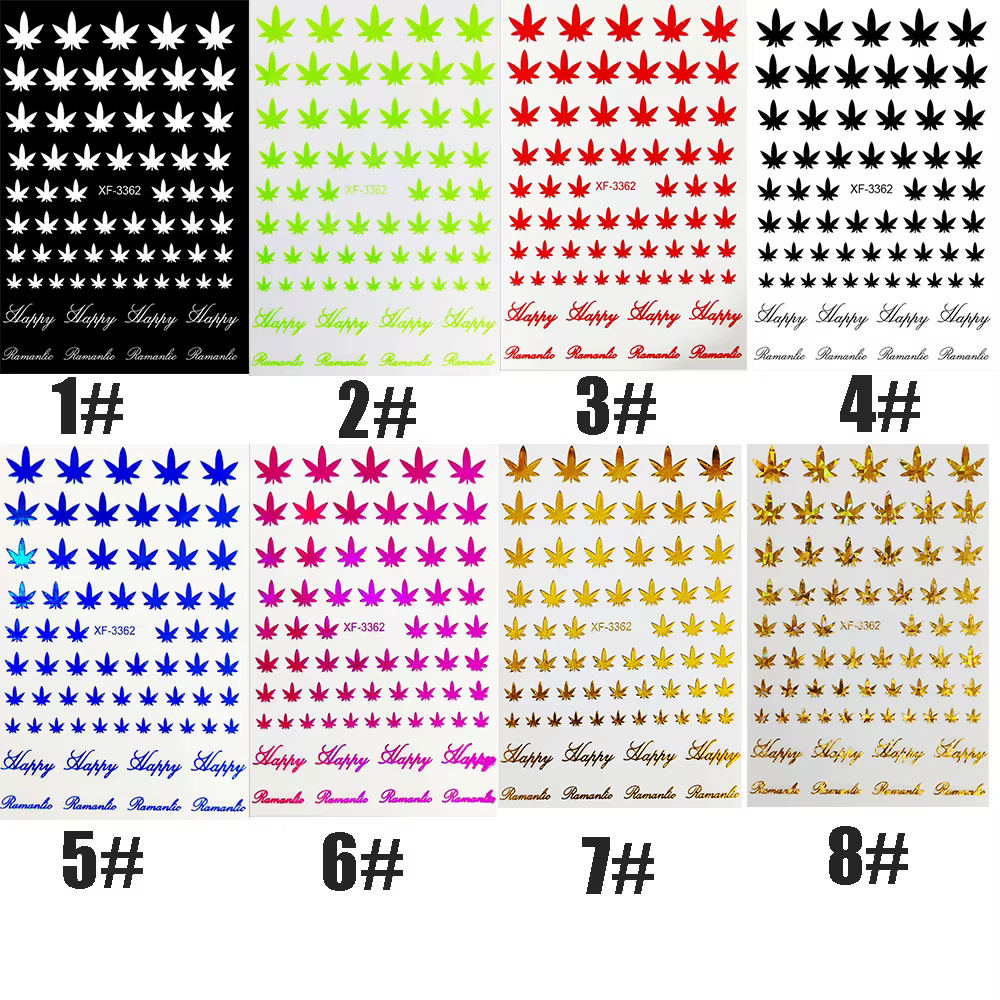 Autocollants adhésifs 3D pour Nail Art