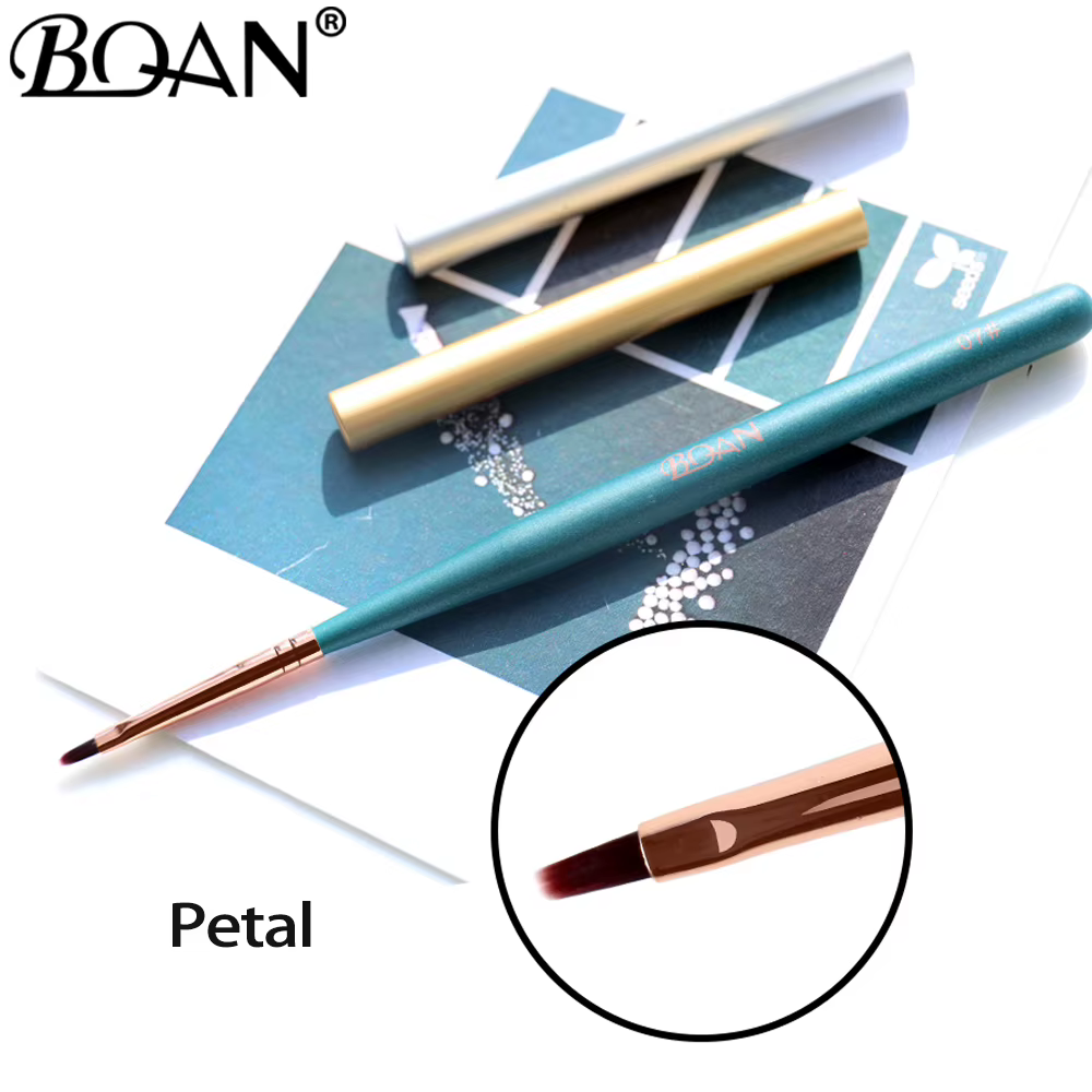 Pinceau de peinture pour nail art BQAN avec capuchon métallique