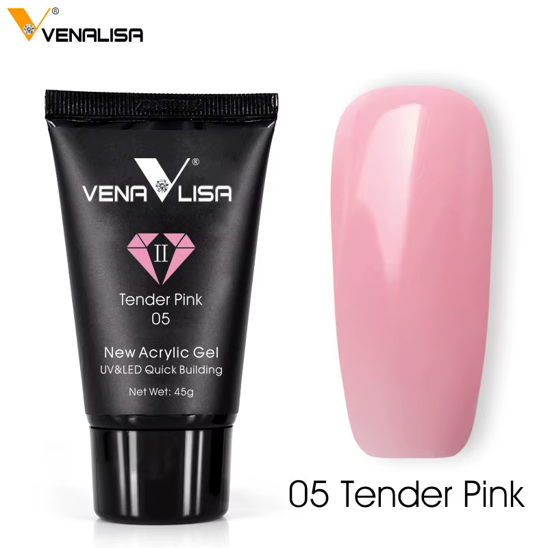 VENALISA Gel acrylique 45g gelée rose Poly Gel pour ongles manucure Extension Semi permanente tremper le Gel de construction UV Gel français