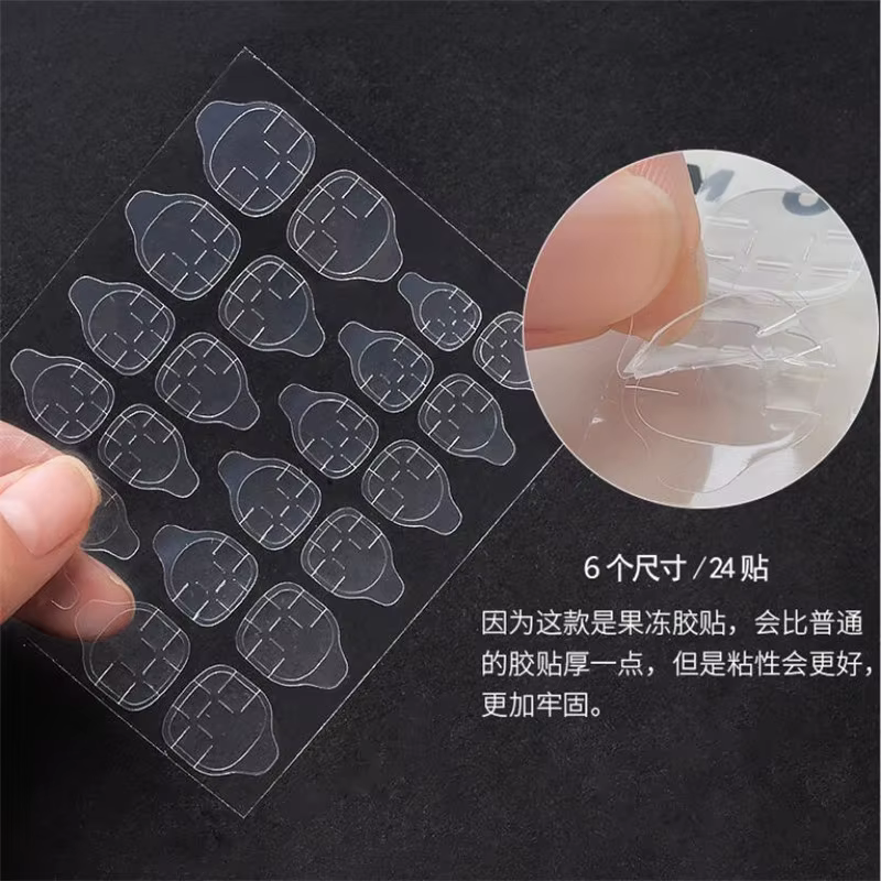 5/10 feuilles de bandes adhésives transparentes double face pour faux ongles