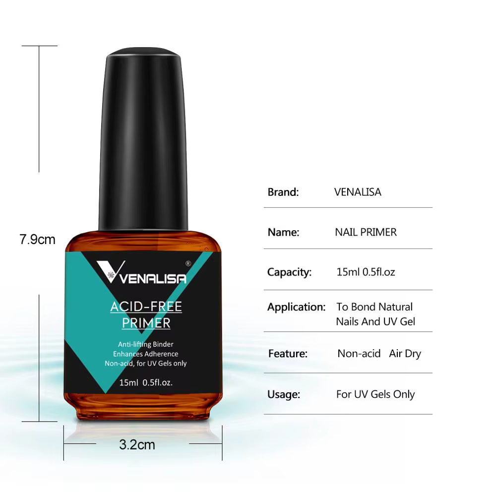 VENALISA Bonder déshydrateur de préparation des ongles et apprêt sans ACID acrylique UV Gel Base couche