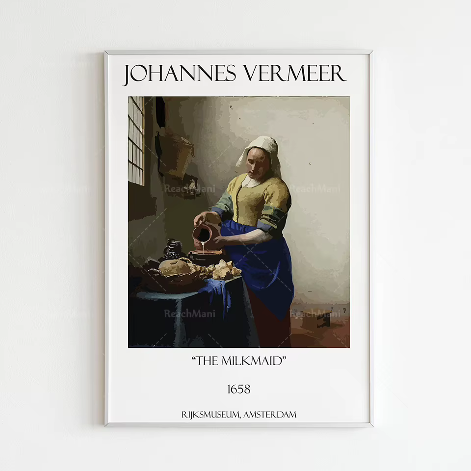 Affiches de Johannes Vermeer, Impression, Art Mural, Décoration de Maison