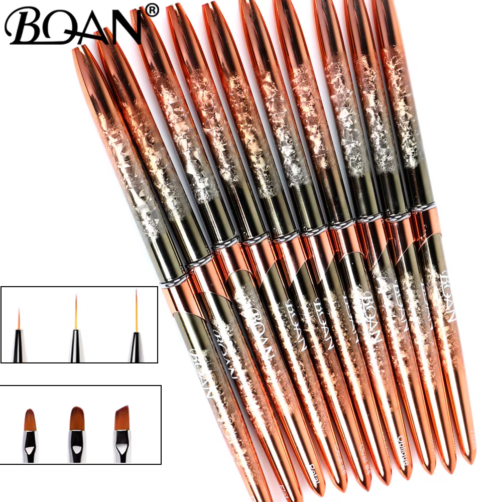 BQAN NOUVEAU Pinceau à ongles or rose