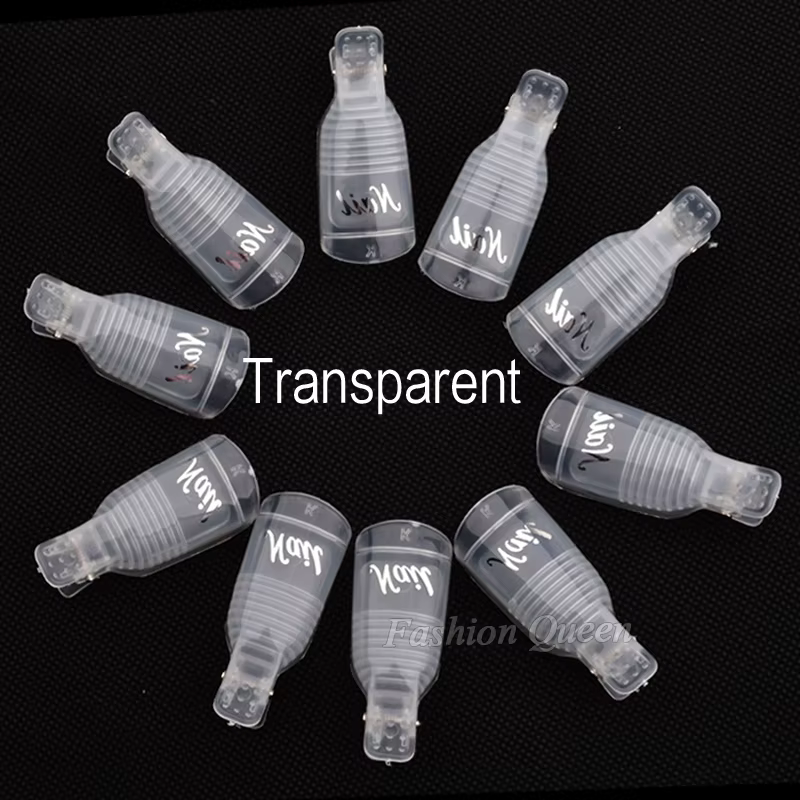 10 pièces/ensemble portable acrylique Nail Art tremper le capuchon pince UV Gel dissolvant de vernis outils d'emballage