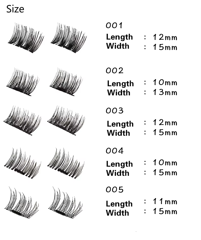 Faux-cils magnétiques 3D, Double bande, bande complète, doux, réutilisables
