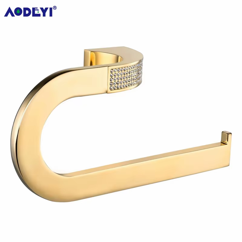 AODEYI HOAccessrespiration-Porte-brosse à dents, porte-papier, porte-serviettes, crochet pour peignoir, porte-brosse à dents Regina, ensemble de quincaillerie de bain doré ou chromé