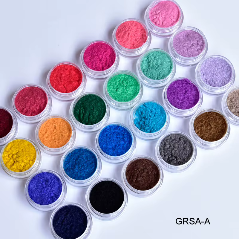 24 couleurs/ensemble flou flocage velours ongles paillettes poudre Pigment