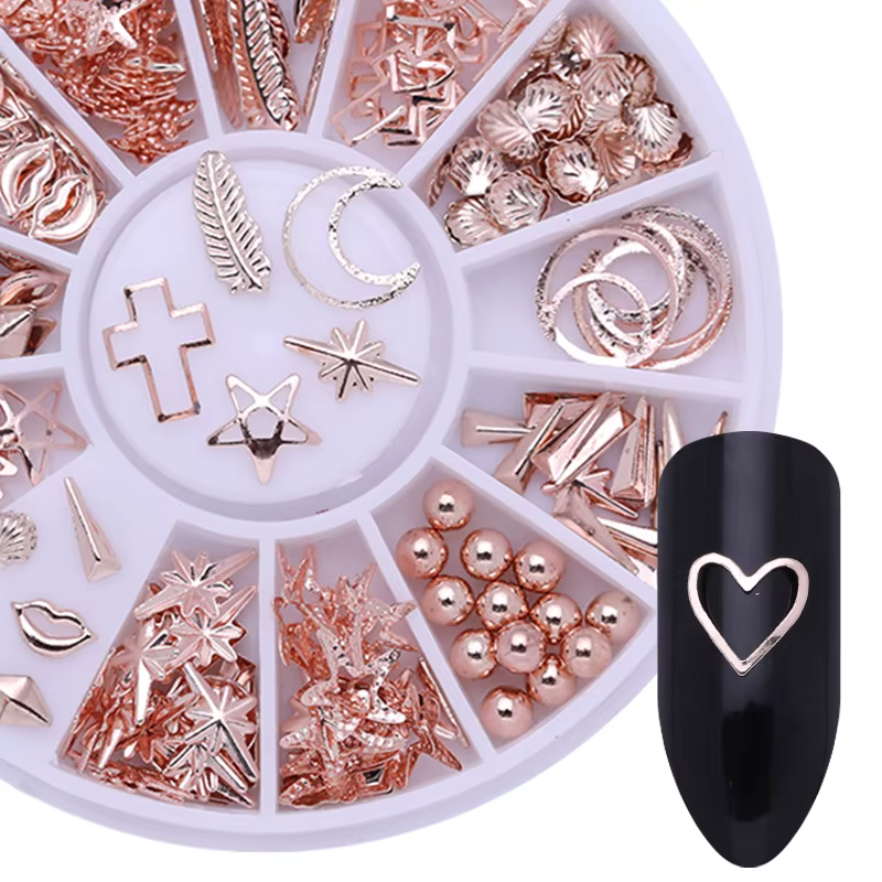 Décoration d'ongles 3D en roue