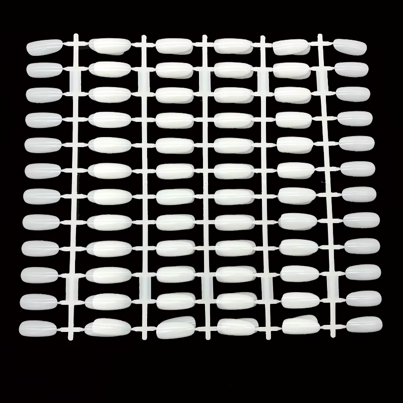 Faux ongles naturels transparents noirs