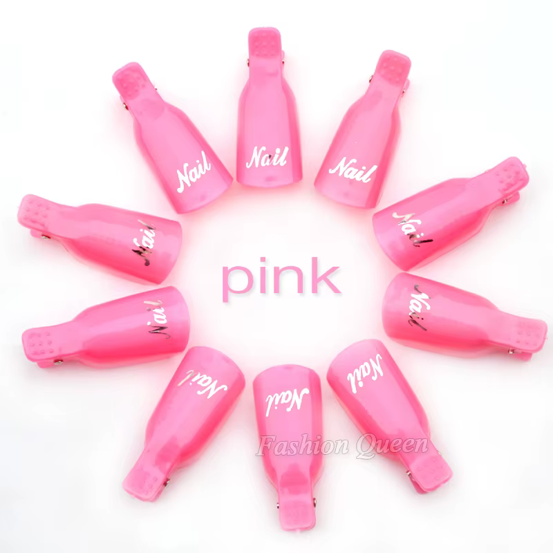 10 pièces/ensemble portable acrylique Nail Art tremper le capuchon pince UV Gel dissolvant de vernis outils d'emballage