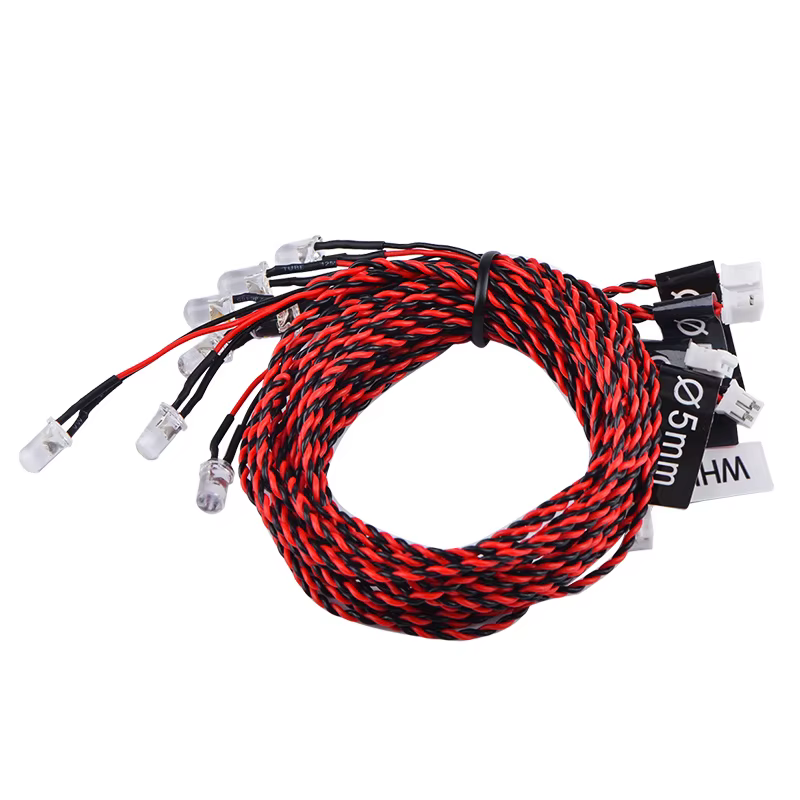 Kit de système d'éclairage RC 8 LED, lumières clignotantes de Simulation avec boîte de commande, accessoires RC pour avion hélicoptère RC