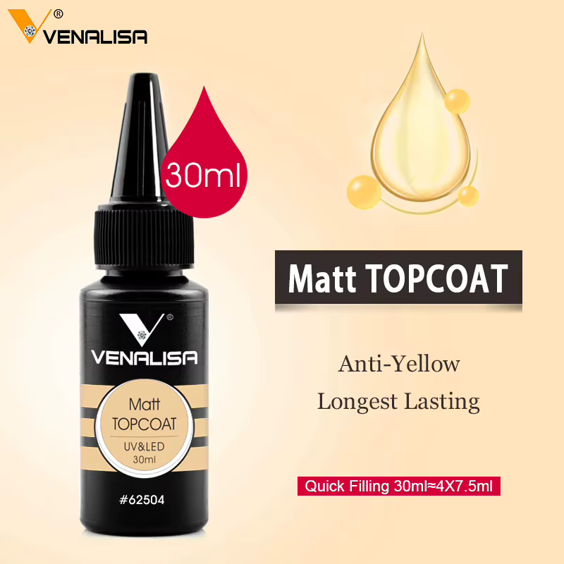 Nouveau manucure Venalisa 30ml 1oz Nowipe couche de finition tremper LED UV vernis à ongles Gel