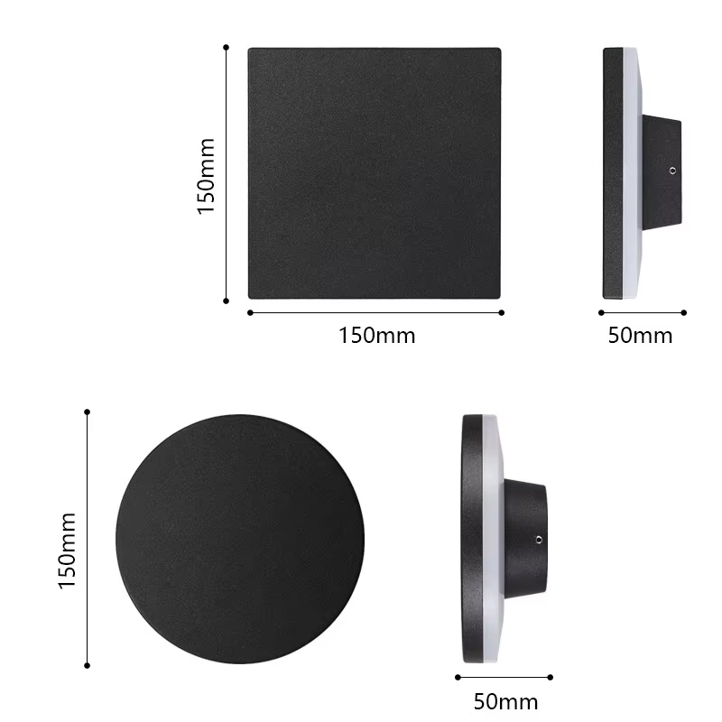 Applique murale LED imperméable conforme à la norme IP65, design moderne, éclairage d'extérieur, luminaire décoratif de plafond, idéal pour une cour, une véranda ou un jardin