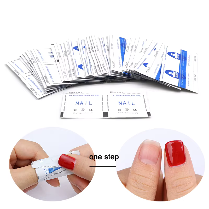 200 pièces/boîte dissolvant de vernis à ongles Gel lingettes serviettes dégraissantes nettoyant Nail Art UV Gel