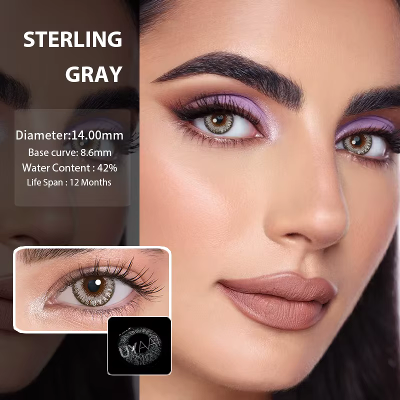 2 pièces/paire série grise lentilles de Contact de couleur lentilles de Contact cosmétiques naturelles lentilles de Contact colorées pour le maquillage des yeux UYAAI