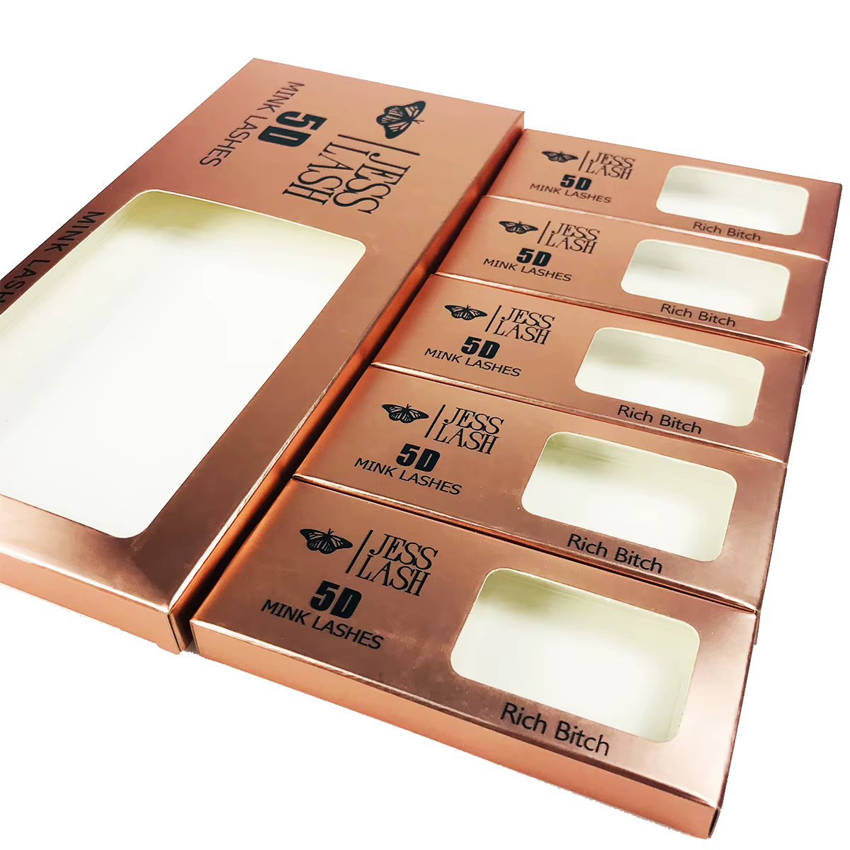 Boîte d'emballage de cils en papier avec logo personnalisé GT