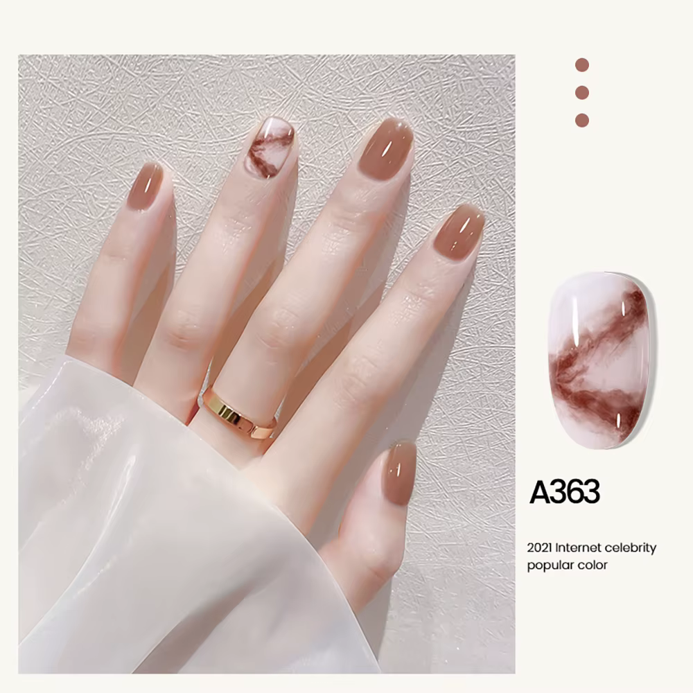 MAYCHAO Gel Polish Transparent Effet Marbre Dégradé pour Ongles