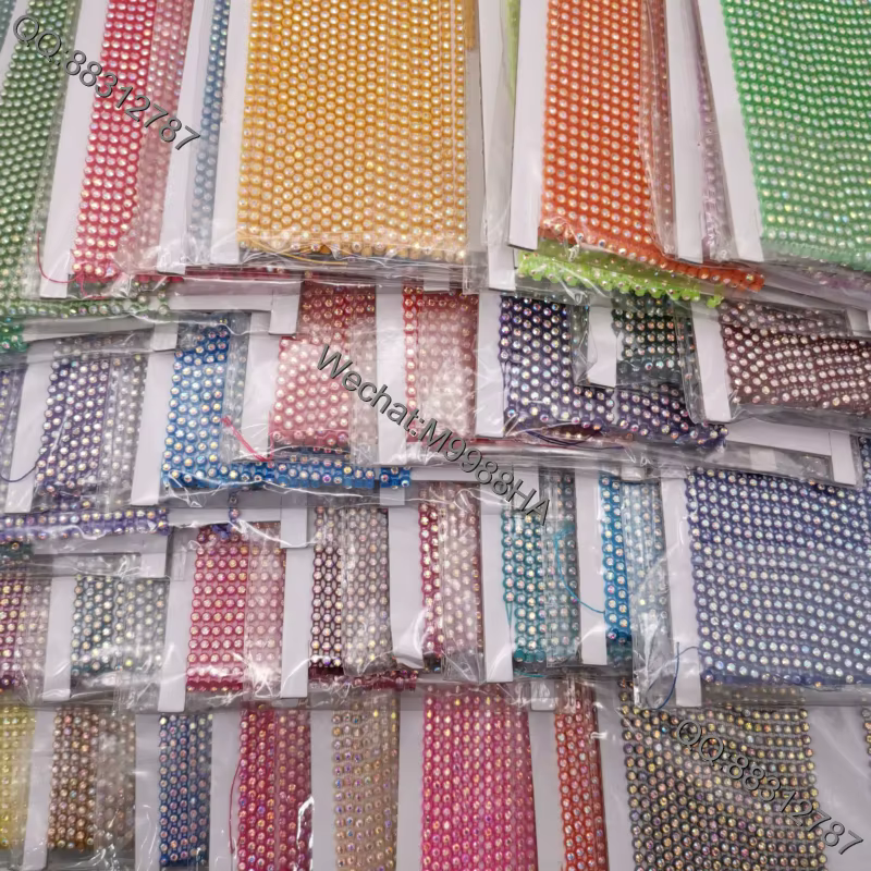 Prix de gros SS6 Strass garnitures bande AB cristal 10Yards Strass