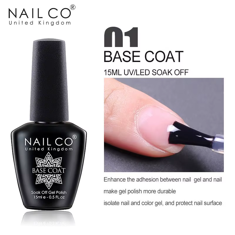NAILCO nouvelle couche de finition de Base Gel UV vernis à ongles tremper le Lakiery Hybrydowe