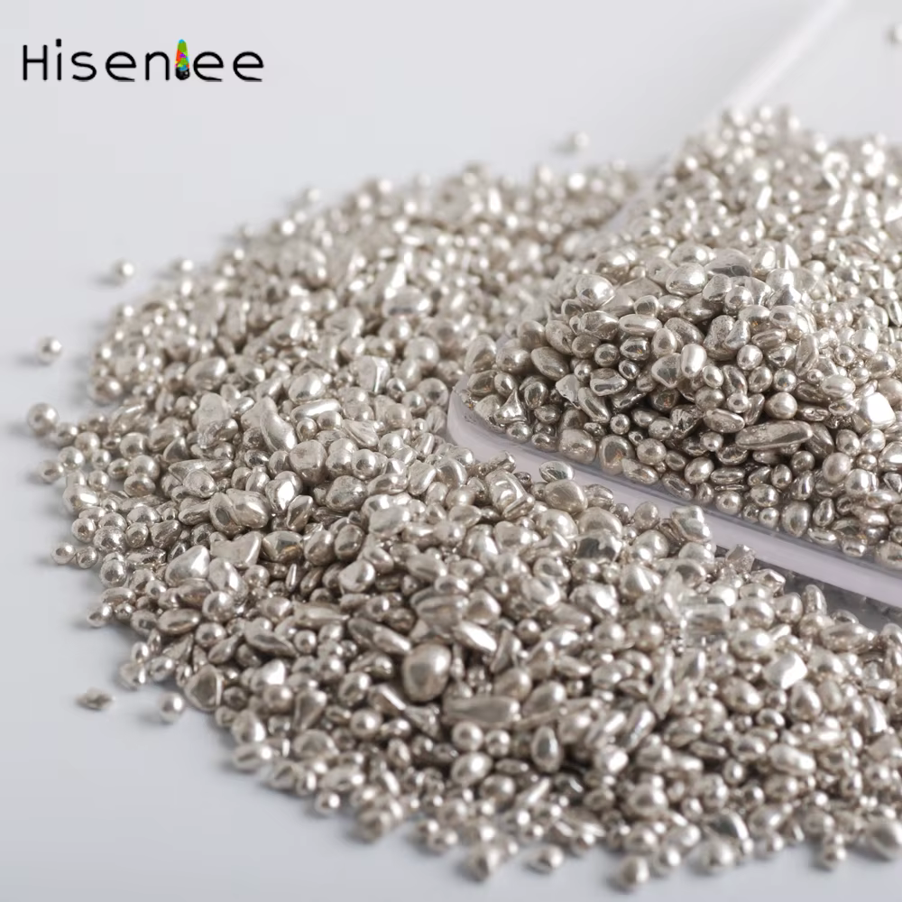 Hisenlee 20g couleur argent petit caméléon strass pierre irrégulière perles pierres manucure bricolage 3d Nail Art décoration