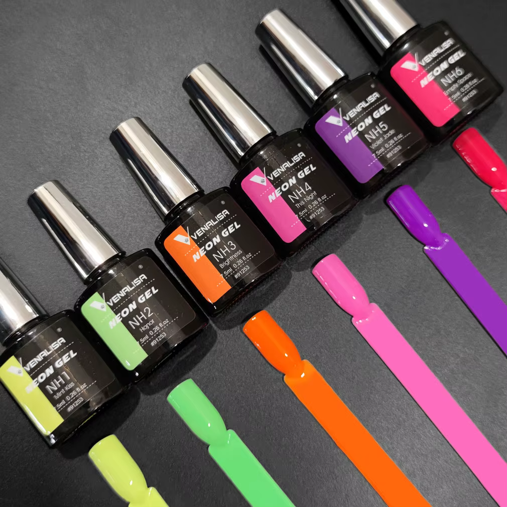 6 pièces couleur néon Gel vernis VENALISA