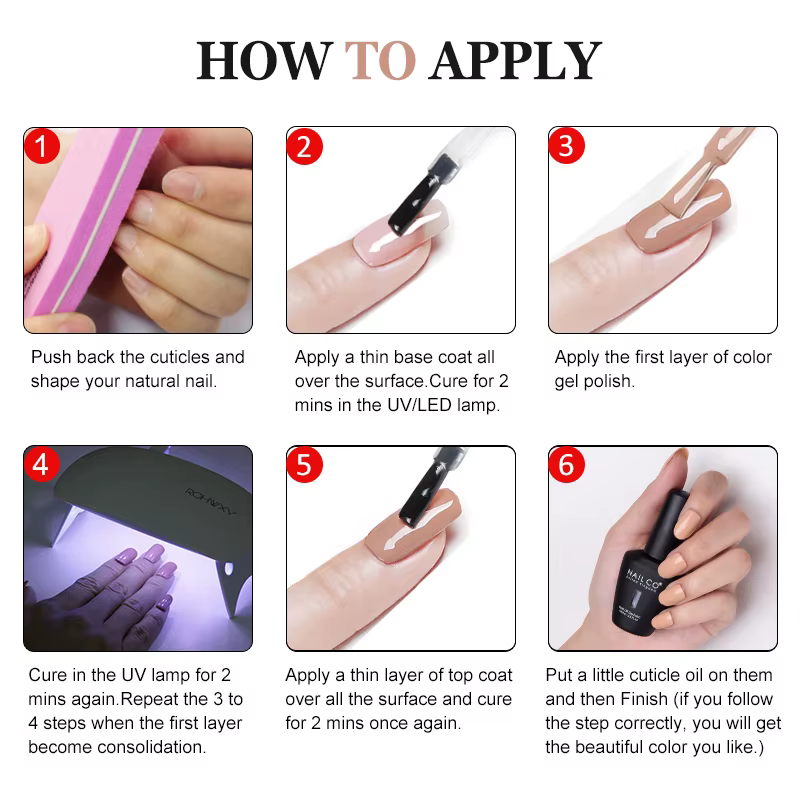 NAILCO 15ml UV Gel Vernis à ongles couleur d'été Lakiery Hybrydowe