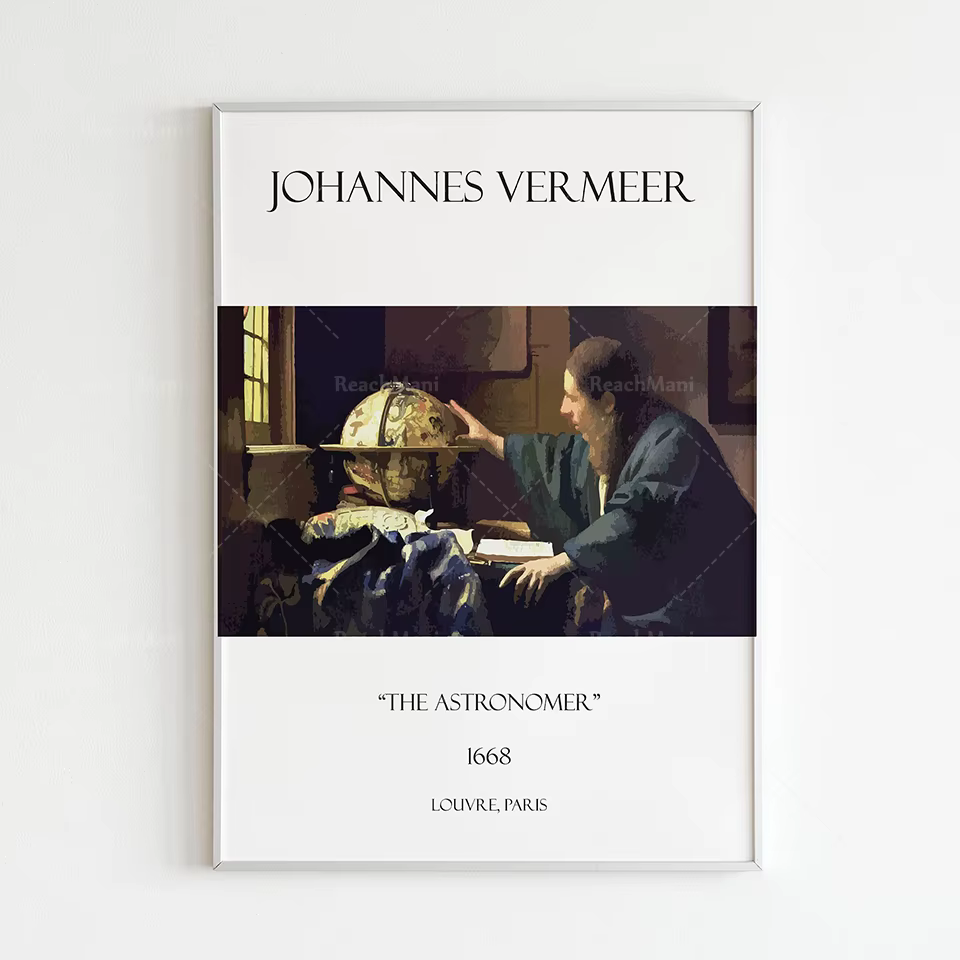 Affiches de Johannes Vermeer, Impression, Art Mural, Décoration de Maison