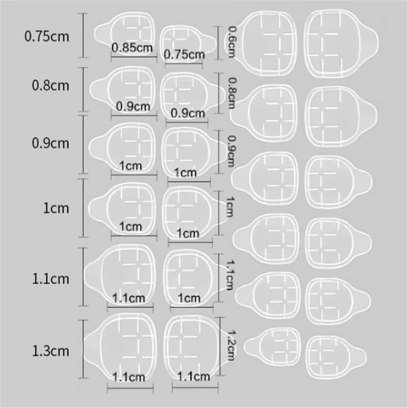 5/10 feuilles de bandes adhésives transparentes double face pour faux ongles