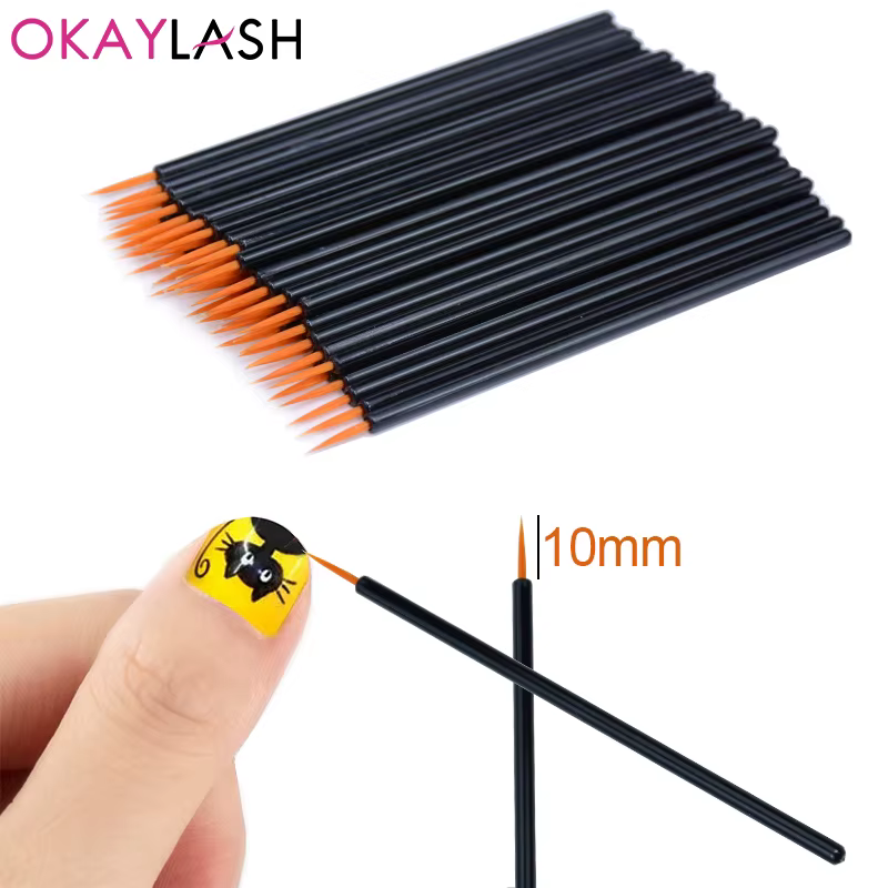 OKAYLASH 50 pcs/lot réutilisable Gel Liner Nail Art pinceaux peinture stylo jetable Eyeliner beauté Eyeline maquillage outils