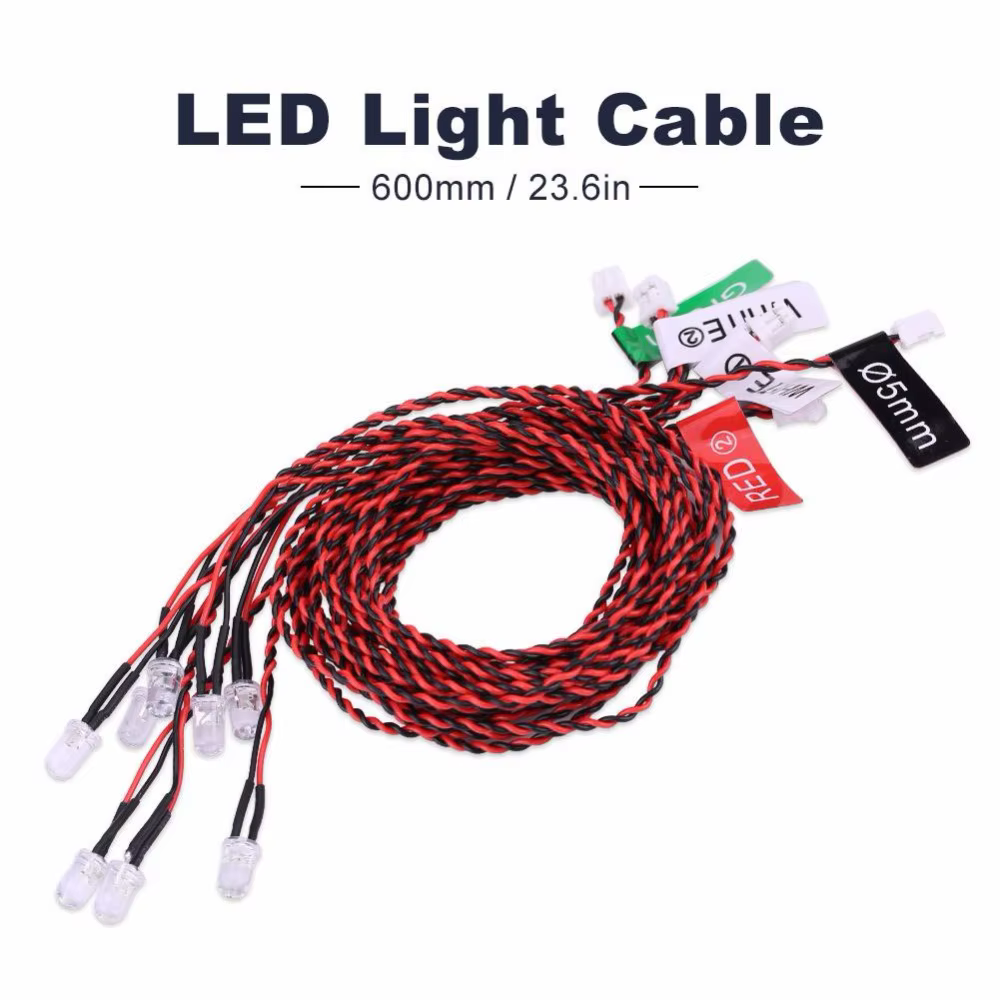 Kit de système d'éclairage RC 8 LED, lumières clignotantes de Simulation avec boîte de commande, accessoires RC pour avion hélicoptère RC