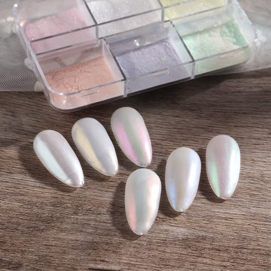 Poudre pour ongles miroir au clair de lune
