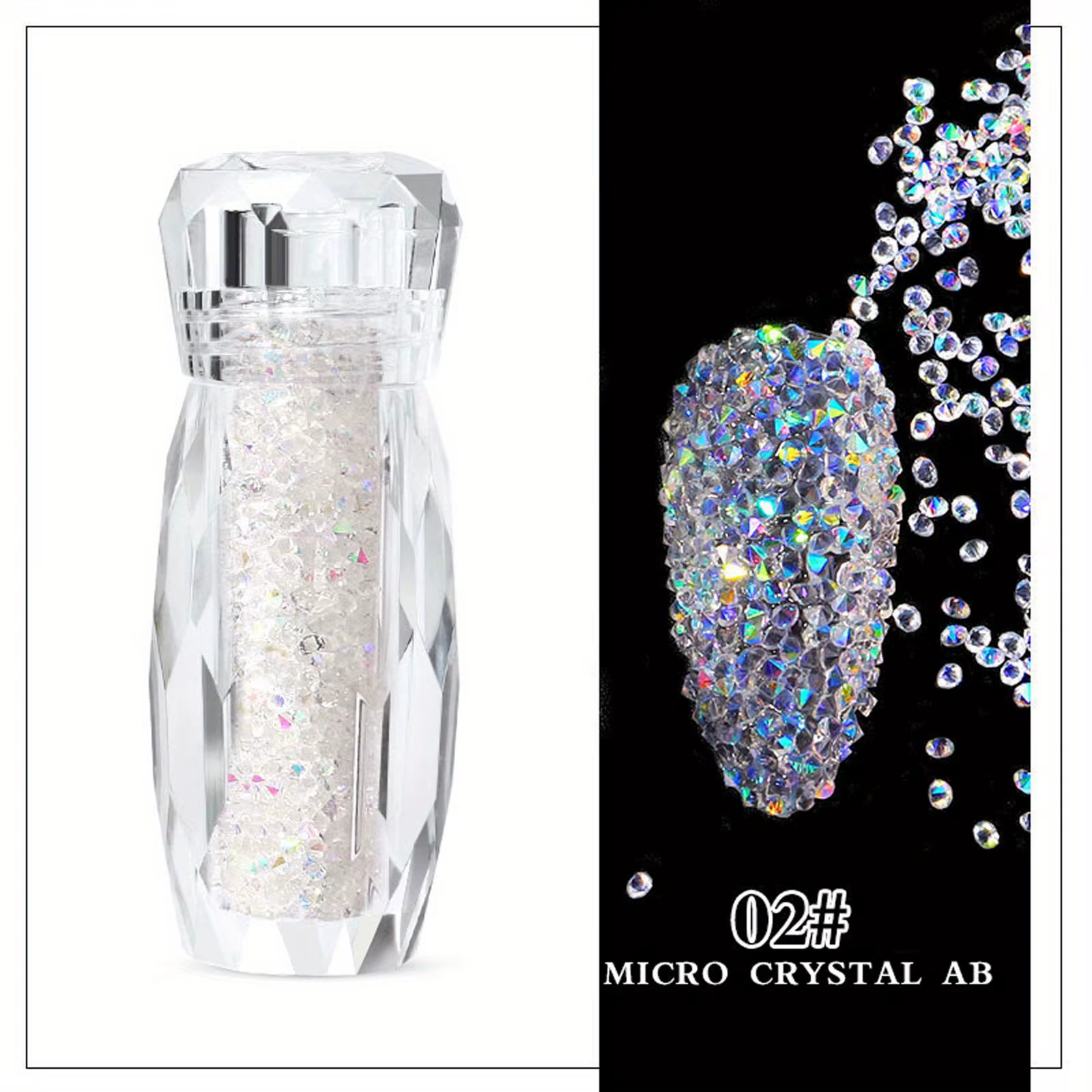 Paillettes Caviar ongles strass fée Micro perles de cristal 3D AB