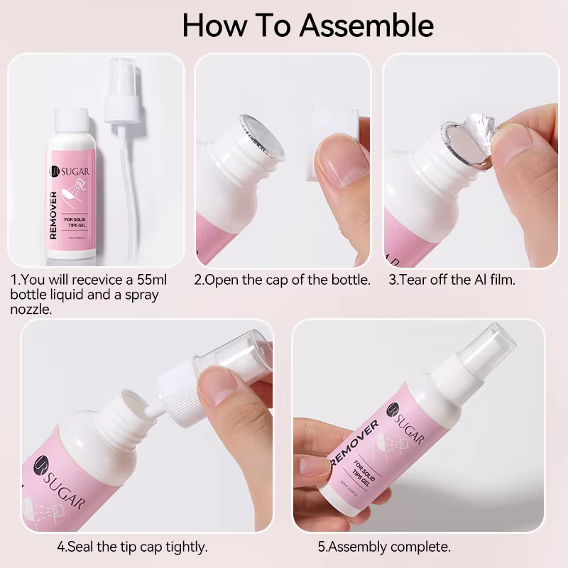 UR SUGAR 55ml dissolvant pour pointes solides Gel faux ongles conseils enlevant Gel strass