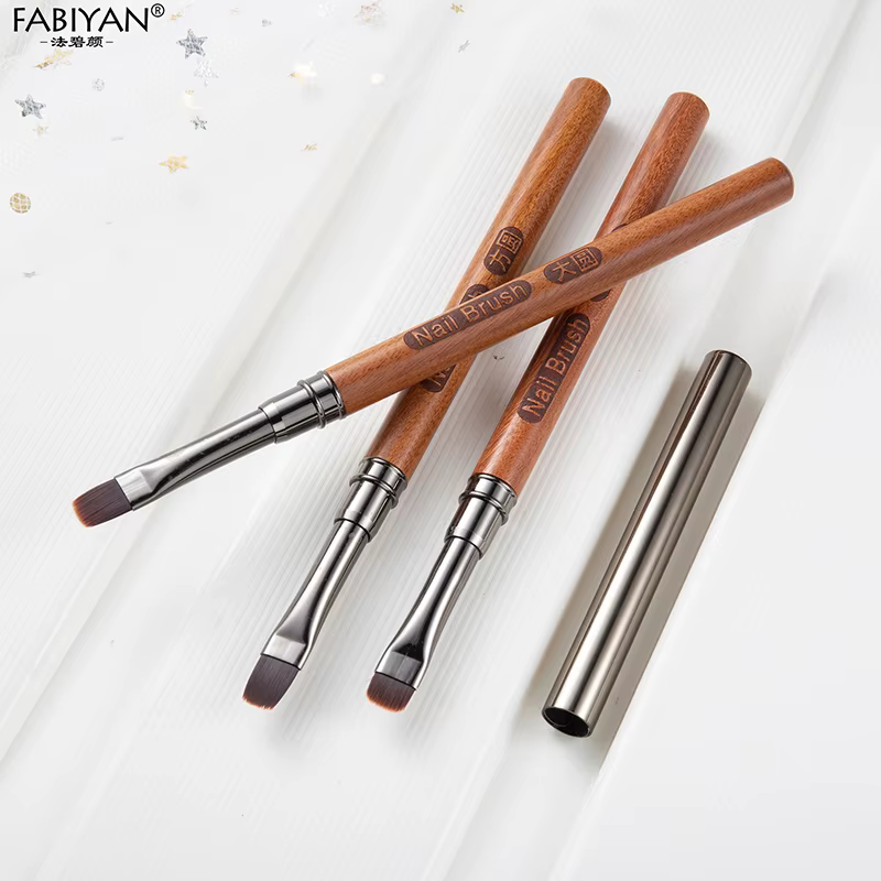 Stylo de photothérapie à colle pour Nail Art en bois de santal, brosse pour Gel UV, peinture, dessin de fleurs, outils de manucure pour Salon de manucure