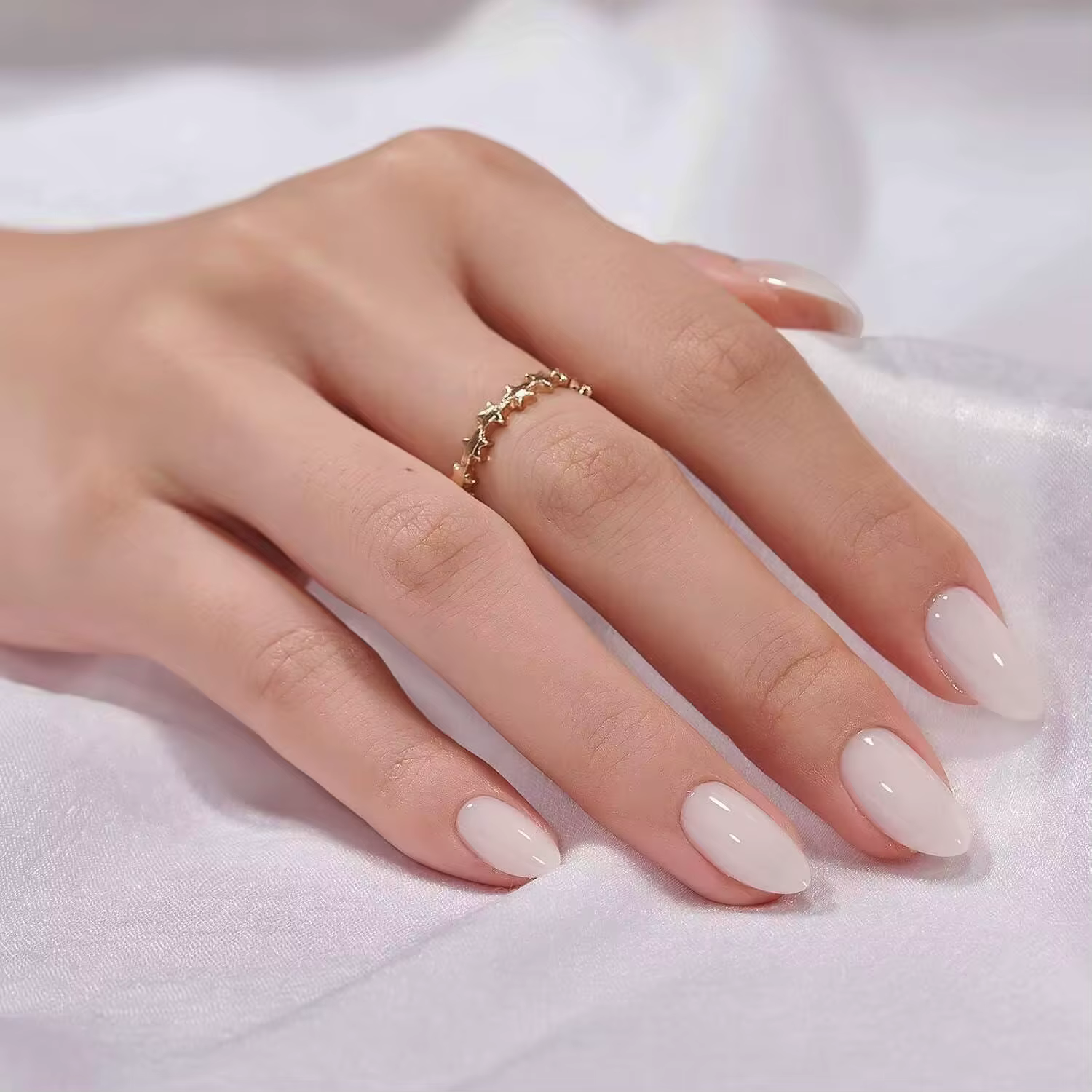Faux ongles à pression blanc pur
