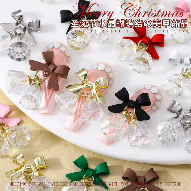 Nœud papillon de noël pour Nail Art