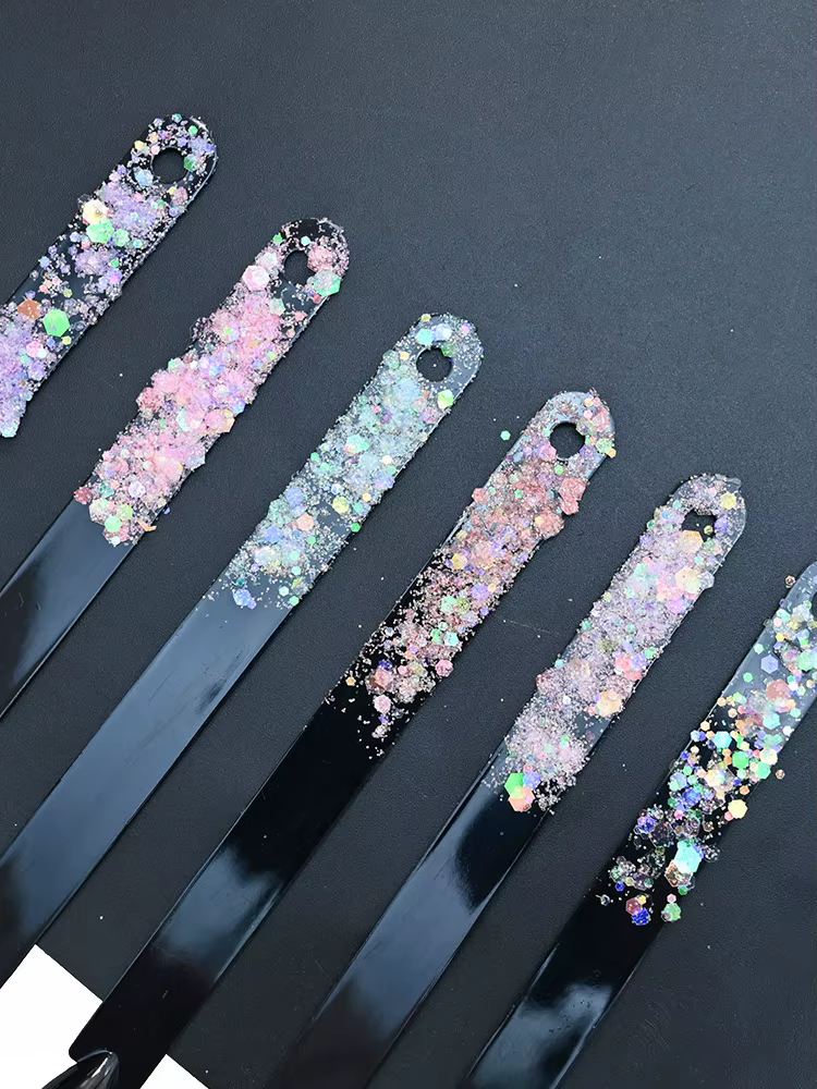 50 g/sac brillant irisé rose Nail Art paillettes Ultra-mince mixte hexagone